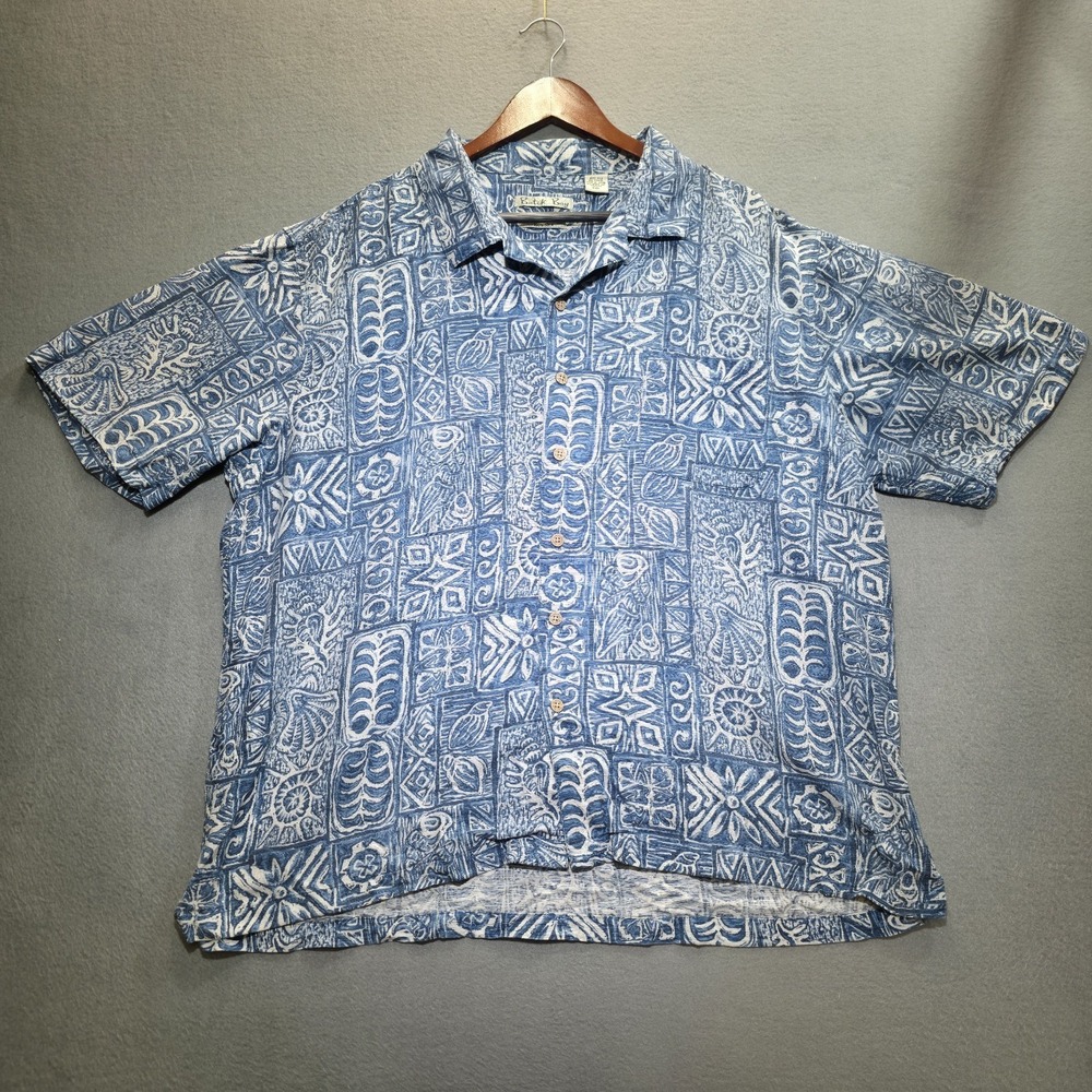 Batik Bay Men's 100% Silk Short Sleeve‎ Hawaiian Shirt Size 2XL